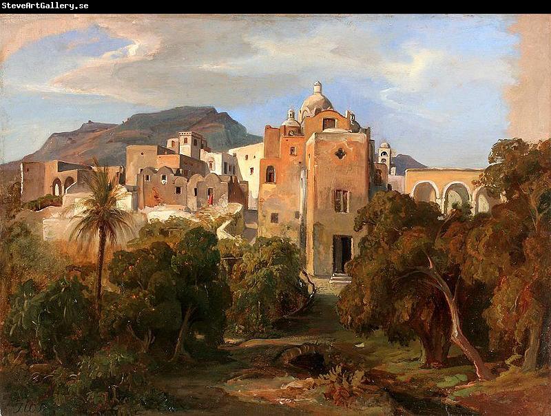 Johann Wilhelm Schirmer Capri mit Blick auf Santa Serafina